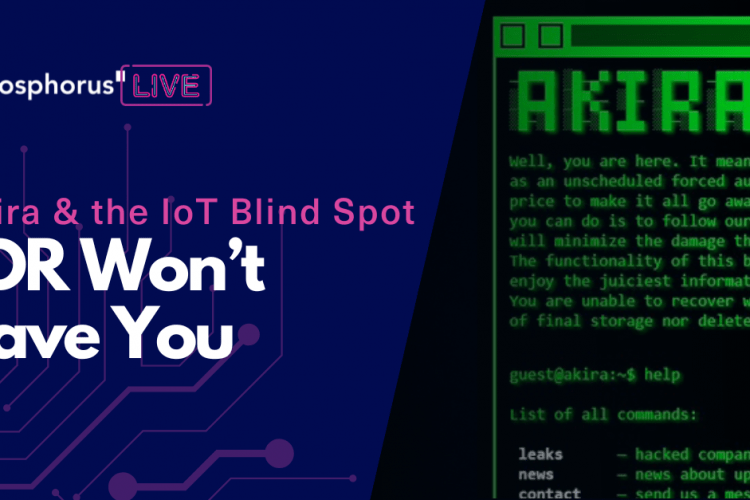 The thumbnail appears on the video for Phosphorus Live about the Akira ransomware group