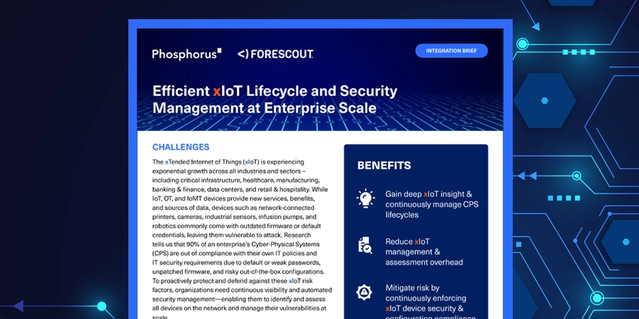 Phosphorus + Forescout Integration Brief